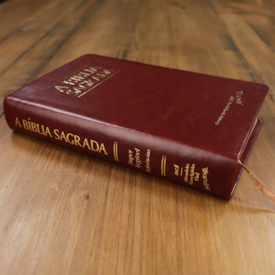 Segunda imagem do produto Bíblia Sagrada | ACF | Letra Grande Super Legível | Capa Luxo Mogno