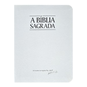 Bíblia Sagrada | ACF | Letra Média | Capa Semi Luxo Branca