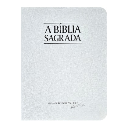 Bíblia Sagrada | ACF | Letra Média | Capa Semi Luxo Branca