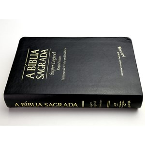 Bíblia Sagrada | ACF | Letra Super Gigante e Referências | C/ Índice Capa Luxo Preta