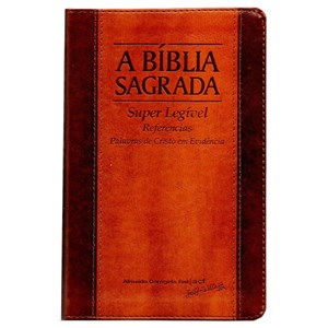 Bíblia Sagrada | ACF | Letra Super Legível | Capa Bicolor Chocolate Havana