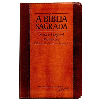 Bíblia Sagrada | ACF | Letra Super Legível | Capa Bicolor Chocolate Havana