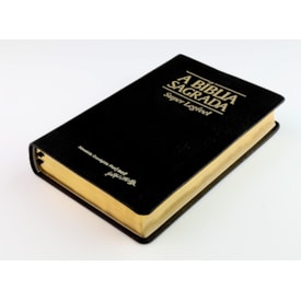 Segunda imagem do produto Bíblia Sagrada | ACF | Letra Super Legível | Capa Couro Legítimo Preta