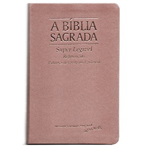Bíblia Sagrada | ACF | Letra Super Legível | Capa PU luxo Rosê gold