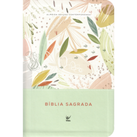 Segunda imagem do produto Bíblia Sagrada | AEC | Letra Gigante | Capa Semi Luxo Verde Estampada
