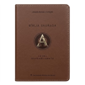 Bíblia Sagrada Alfa e Ômega | ARC | Letra Supergigante | Marrom