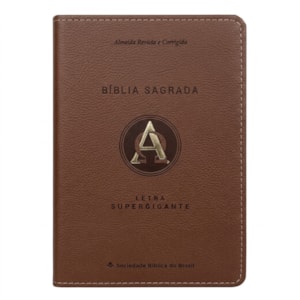 Bíblia Sagrada Alfa e Ômega | ARC | Letra Supergigante | Marrom