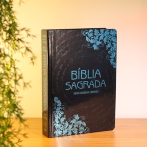 Segunda imagem do produto Bíblia Sagrada Arabesco Azul | ARC | Letra Gigante | Harpa Avivada e Corinhos | Capa Dura