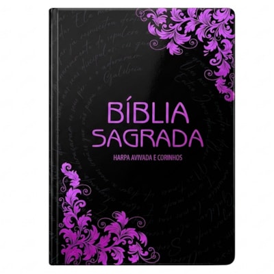 Bíblia Sagrada Arabesco Lilás | ARC | Letra Gigante | Harpa Avivada e Corinhos | Capa Dura