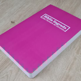 Segunda imagem do produto Bíblia Sagrada ARC Grande | Capa Brochura Rosa