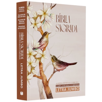Bíblia Sagrada | ARC | Harpa Avivada e Corinhos | Jumbo | Capa Dura Pássaros