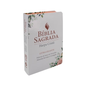 Segunda imagem do produto Bíblia Sagrada | ARC | Letra Gigante | Harpa Cristã | Capa Dura Floral Branca