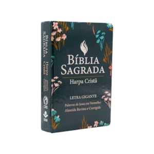 Segunda imagem do produto Bíblia Sagrada | ARC | Letra Gigante | Harpa Cristã | Capa Dura Floral Verde