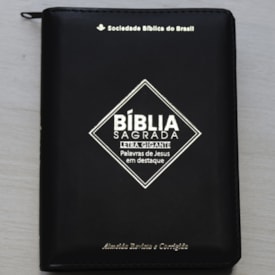 Segunda imagem do produto Bíblia Sagrada | ARC | Letra Gigante | Preta Com Zíper