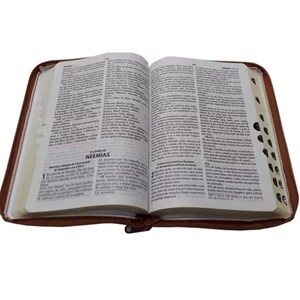 Bíblia Sagrada | ARC Letra Grande | C/ Índice e Zíper | Capa Vinil Nude