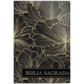 Bíblia Sagrada | ARC | Letra Grande | Capa Luxo Flor Preta