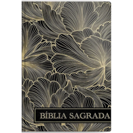 Segunda imagem do produto Bíblia Sagrada | ARC | Letra Grande | Capa Luxo Flor Preta