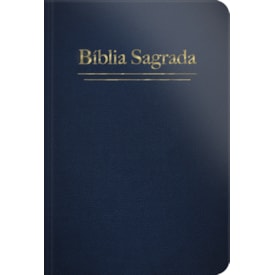 Bíblia Sagrada | ARC | Letra Grande | Capa Semi Luxo Azul