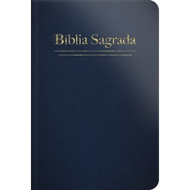 Bíblia Sagrada | ARC | Letra Grande | Capa Semi Luxo Azul