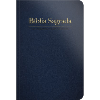 Bíblia Sagrada | ARC | Letra Grande | Capa Semi Luxo Azul