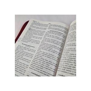 Bíblia Sagrada | ARC | Letra Grande | Capa Vinho Luxo c/Ziper