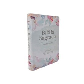 Segunda imagem do produto Bíblia Sagrada | ARC | Letra Grande com Harpa Cristã | Floral Aquarela