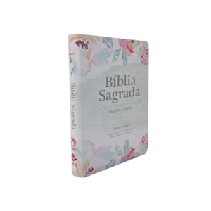 Segunda imagem do produto Bíblia Sagrada | ARC | Letra Grande com Harpa Cristã | Floral Aquarela