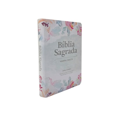 Segunda imagem do produto Bíblia Sagrada | ARC | Letra Grande com Harpa Cristã | Floral Aquarela