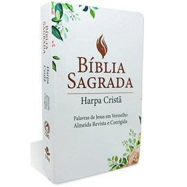 Bíblia Sagrada | ARC | Letra Grande | Harpa Cristã | Capa Luxo Branca