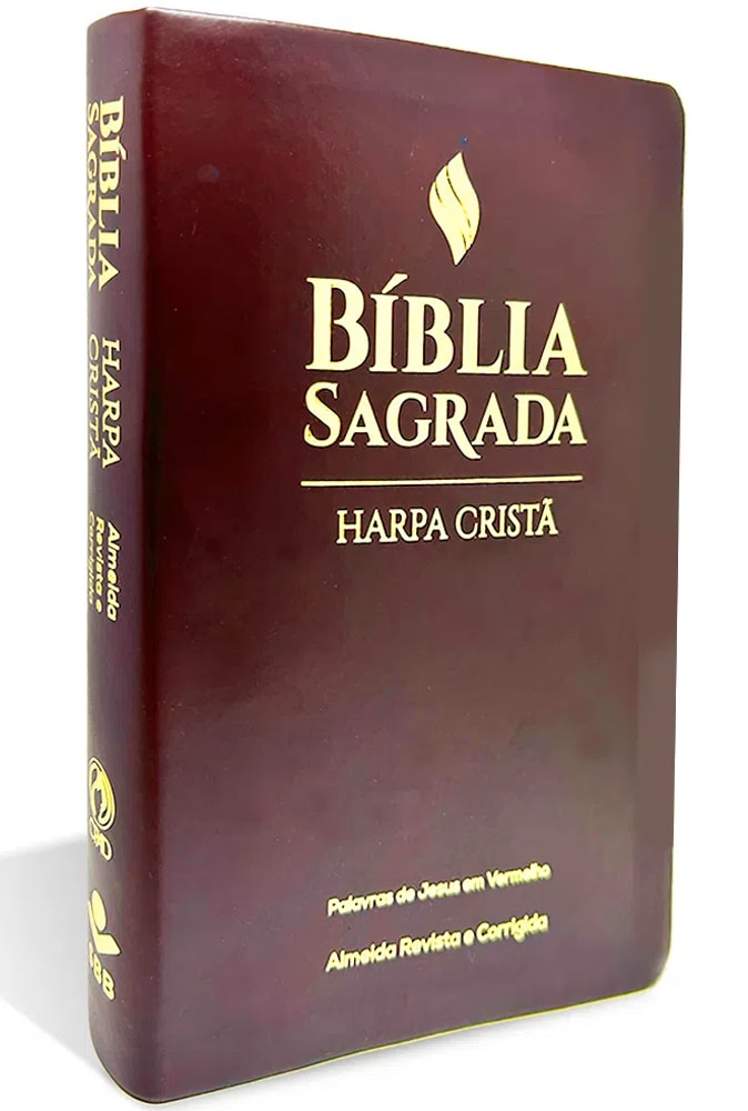 Bíblia Sagrada | ARC | Letra Grande | Harpa Cristã | Capa Luxo Marrom