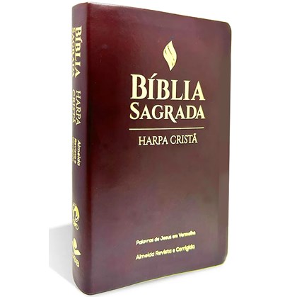 Bíblia Sagrada | ARC | Letra Grande | Harpa Cristã | Capa Luxo Marrom