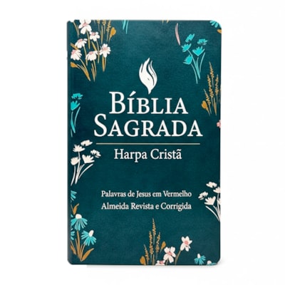 Bíblia Sagrada | ARC | Letra Grande | Harpa Cristã | Capa Luxo Verde Escuro