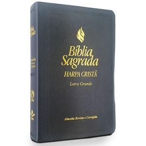 Bíblia Sagrada | ARC | Letra Grande | Harpa Cristã | Capa Preta