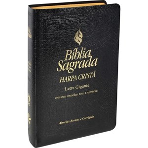 Bíblia Sagrada | ARC | Letra Grande | Harpa Cristã | Capa Preta