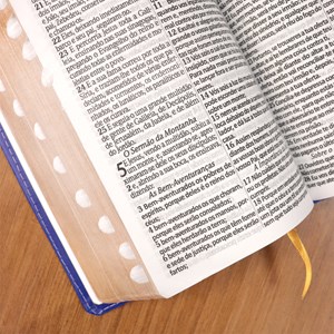 Bíblia Sagrada | ARC | Letra Hipergigante | Capa Luxo Azul