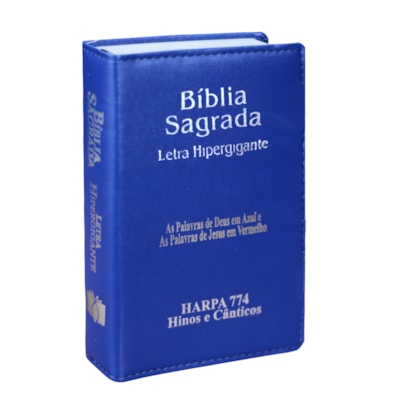 Bíblia Sagrada | ARC |  Letra Hipergigante | Capa Luxo Azul  | Harpa 774