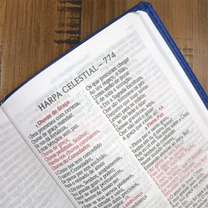 Bíblia Sagrada | ARC |  Letra Hipergigante | Capa Luxo Azul  | Harpa 774