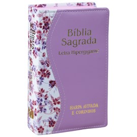 Bíblia Sagrada | ARC | Letra Hipergigante | Capa Luxo Bicolor Lilás
