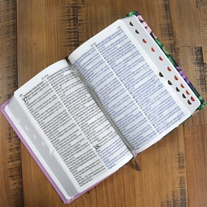 Bíblia Sagrada | ARC | Letra Hipergigante | Capa Luxo Biocolor Lilas  | Harpa 774