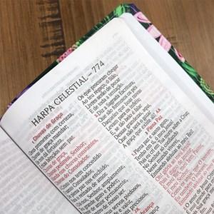 Bíblia Sagrada | ARC | Letra Hipergigante | Capa Luxo Biocolor Lilas  | Harpa 774
