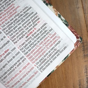 Bíblia Sagrada | ARC | Letra Hipergigante | Capa Luxo Floral Vinho | Harpa 774