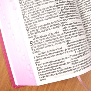 Bíblia Sagrada | ARC | Letra Hipergigante | Capa Luxo Pink