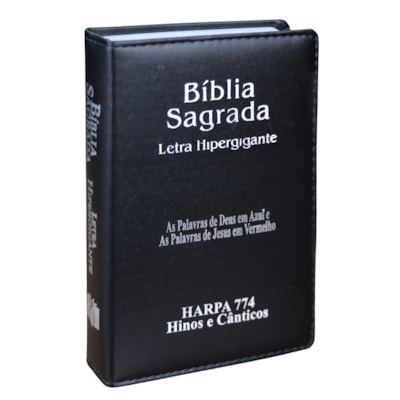 Bíblia Sagrada | ARC | Letra Hipergigante | Capa Luxo Preta  | Harpa 774