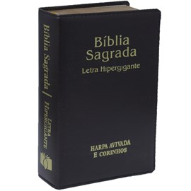 Bíblia Sagrada | ARC | Letra Hipergigante | Capa Luxo Preto | Harpa 774
