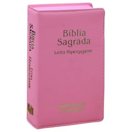 Bíblia Sagrada | ARC | Letra Hipergigante | Capa Luxo Rosa | Harpa 774