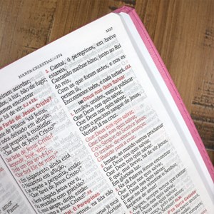 Bíblia Sagrada | ARC | Letra Hipergigante | Capa Luxo Rosa  | Harpa 774