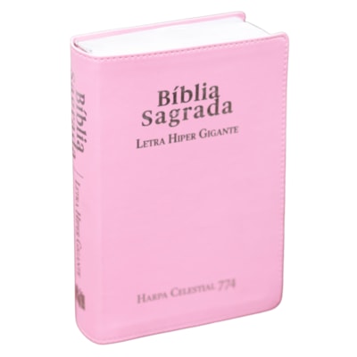 Bíblia Sagrada | ARC | Letra Hipergigante | Capa Luxo Rosa | Harpa Celestial 774