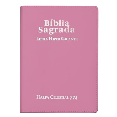 Bíblia Sagrada | ARC | Letra Hipergigante | Capa Luxo Rosa | Harpa Celestial 774