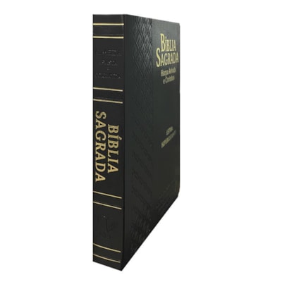 Segunda imagem do produto Bíblia Sagrada | ARC | Letra Hipergigante | Harpa Avivada e Corinhos | Capa PU Luxo Arabesco Preta