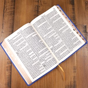 Bíblia Sagrada | ARC | Letra Jumbo | Capa Luxo Azul